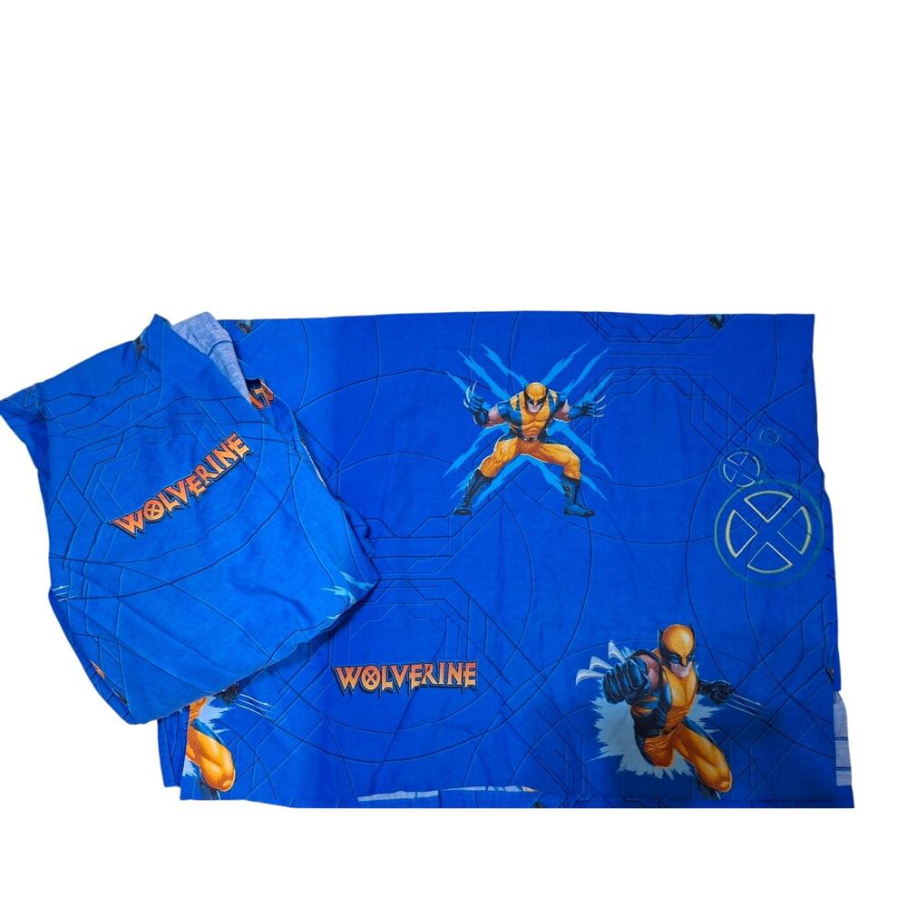 Vintage Marvel Wolverine Twin Bed Sheet Fitted and Flat